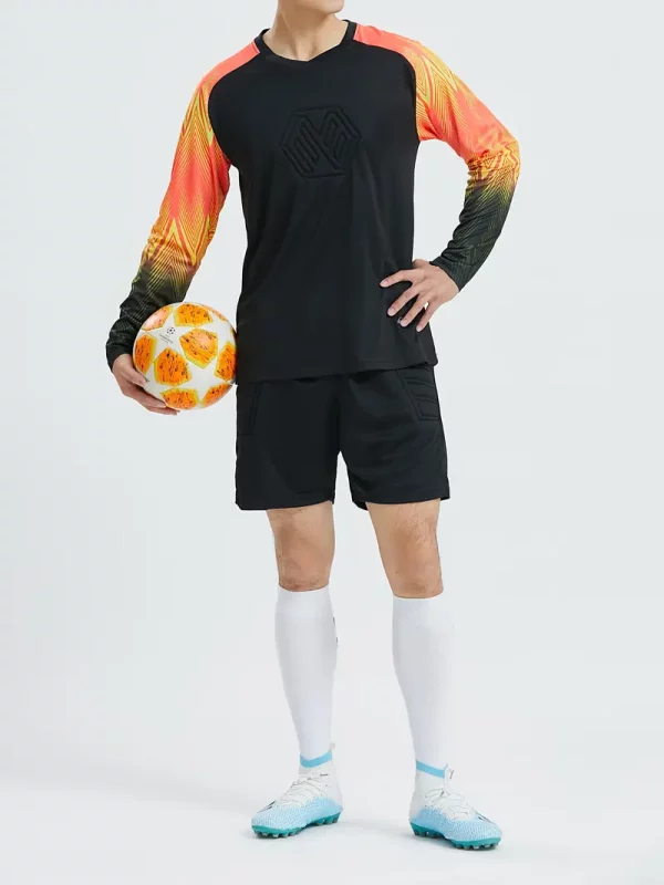 Camiseta de Portero de Fútbol para Hombre con Protector de Pecho y Coderas
